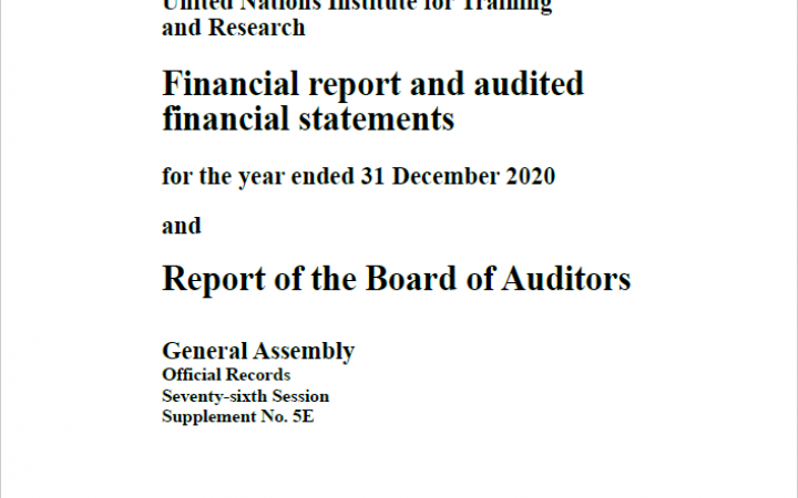 2020 Financial report and audited financial statements